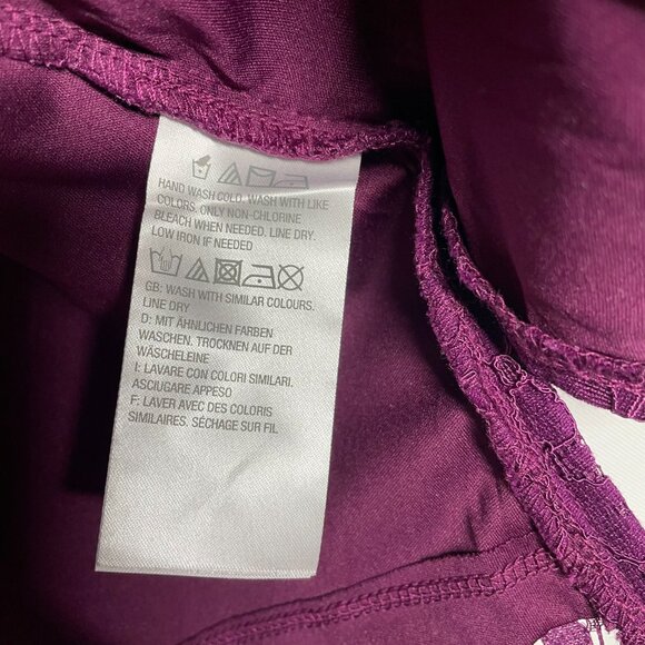 Isaac Mizrahi Live Womens Plum Purple 3/4 Bell Sleeve Crochet Lace Blouse Top 1X - Picture 7 of 11
